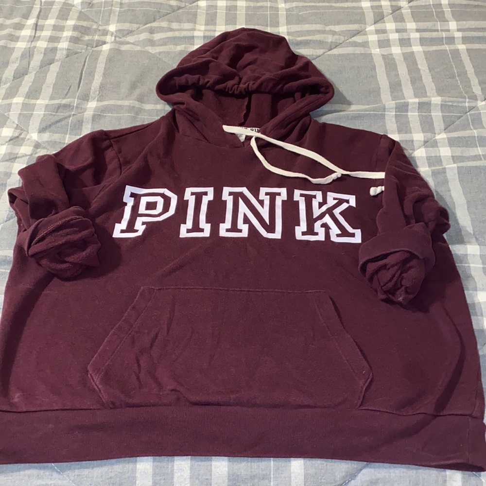 💕VS PINK Everyday Lounge boxy pullover (plumb) - L